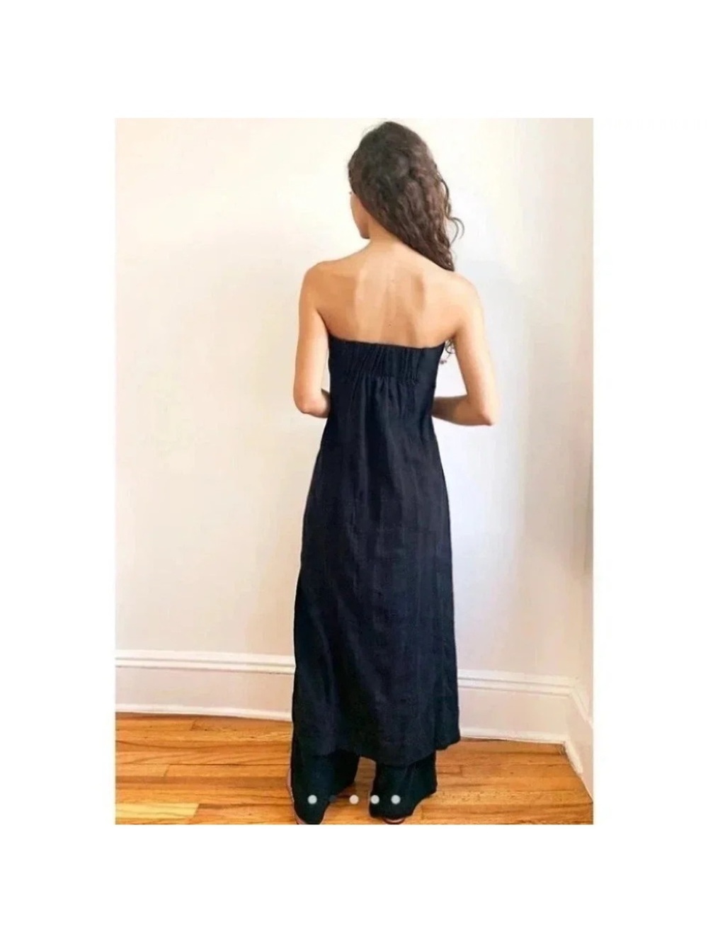 NWT Free People Banita Two-Piece Linen-Blend Pants Set Black XS - Picture 3 of 7